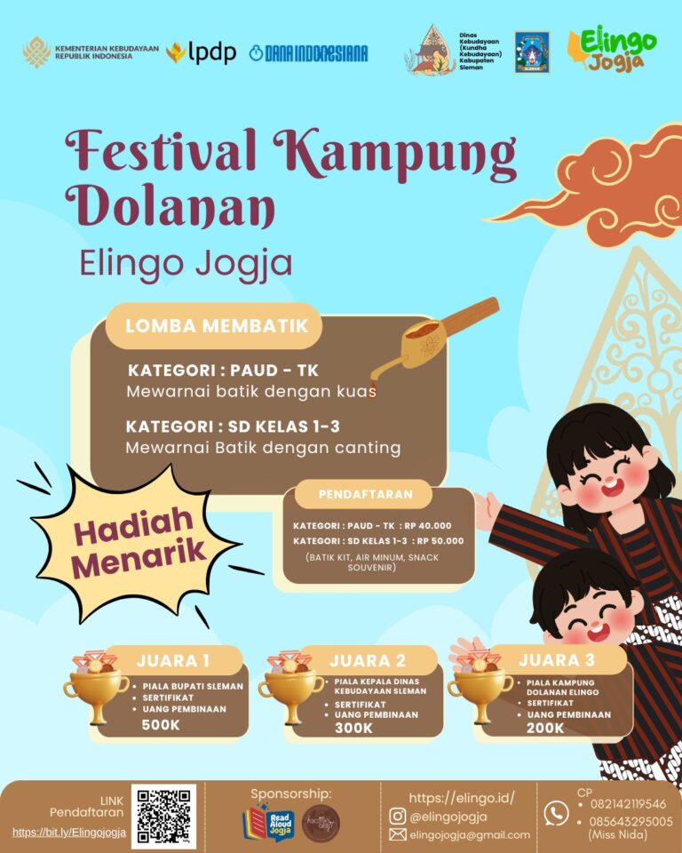 Festival Kampung Dolanan Berbahasa Jawa Elingo Jogja 2026